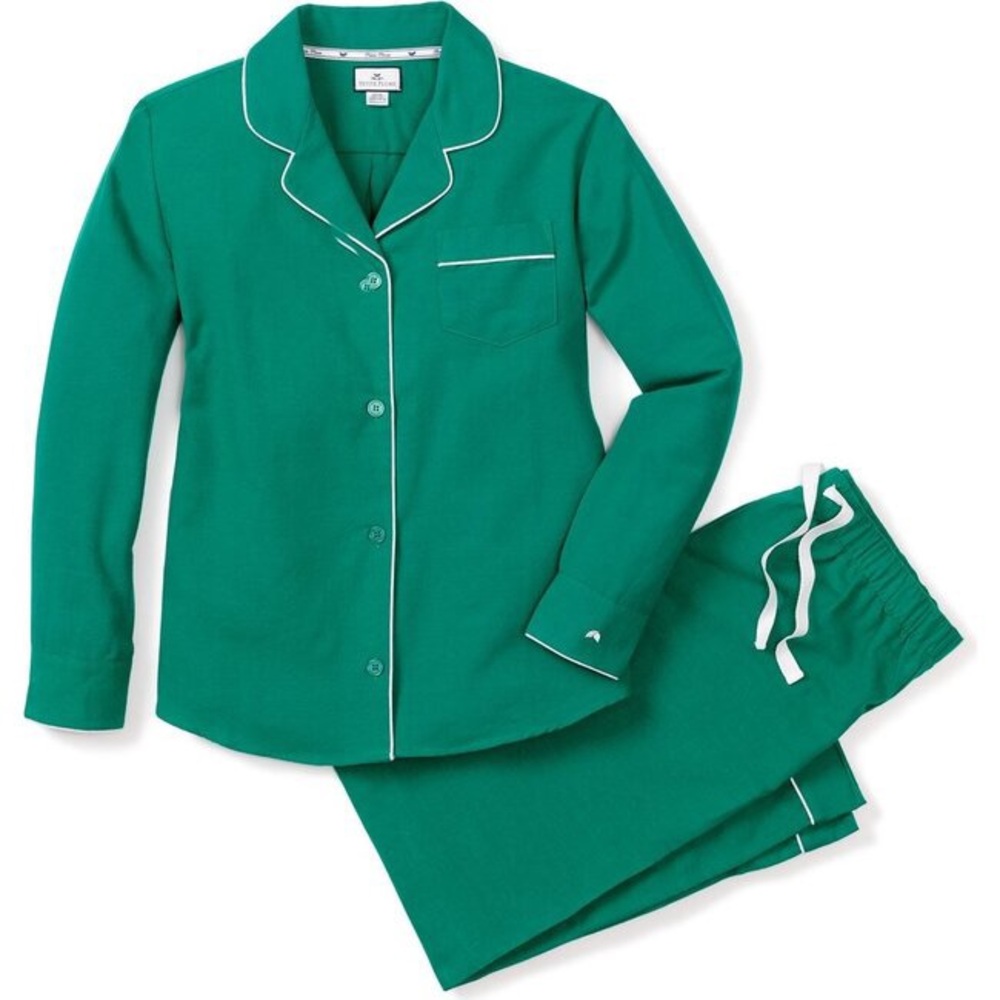 Petite plume Forest Green Flannel Pajamas,Small